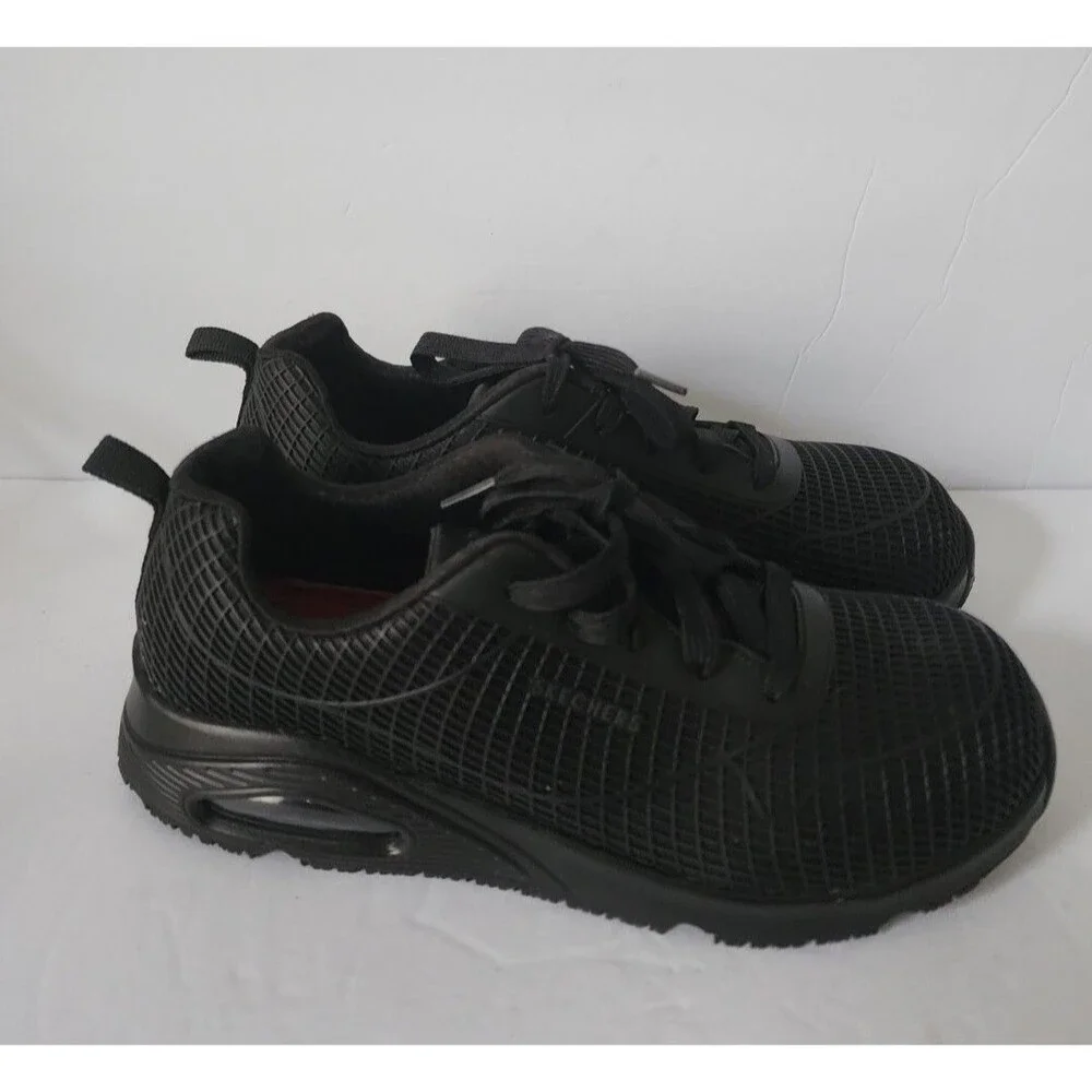 Skechers Women's Composite Toe EH Slip Resistant Lace-Up Shoe 108072/BBK Size 10